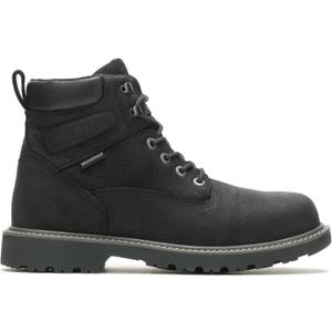 WOLVERINE Men's Floorhand Waterproof Steeltoe 6" Work Boot (10.5 X-Wide, Black)