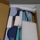 Reusable Plastic Serving Utensils Set of 12, Wheat straw Large Serving set 10" Serving Spoons/10" Slotted Spoons/9.4" Tongs, for Party Buffet Catering (Ocean, Not for Cooking)