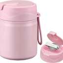 17oz Soup Thermo for Hot Food Kids,Insulated Food Jar with Spoon,Thermo Hot Food Lunch Container,Wide Mouth Leakproof Stainless Steel Lunch Box for School-Pink