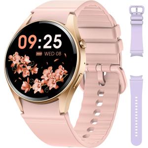 Smart Watches for Men/Women, 1.26" HD Smart Watch for Android Phones & iPhones (Make/Answer Calls), IP68 Fitness Watch for Women/Men with 110+ Sport Modes, Heart Rate Monitor, Sleep Tracker, Gift (Gold)