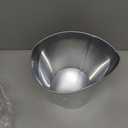 mDesign Round Metal Small 1.7 Gallon Recycle Trash Can Wastebasket, Garbage Container Bin for Bathrooms, Kitchen, Bedroom, Home Office - Durable Stainless Steel - Mirri Collection - Chrome