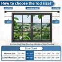 Black Curtain Rods for Windows 48-90Inch(4-7.5ft) Heavy Duty Wrap Around Blackout Curtain Rods,Adjustable Room Darkening Drapery Rod for Bedroom, Living Room, Sliding Door & Outdoor Patio
