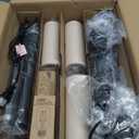 Dimmable Floor Lamp - 3 Lights Arc Floor Lamps for Living Room, 1000LM Modern Tall Standing Lamp With Beige Shades & Heavy Base, Mid Century Tree Floor Lamp for Bedroom Office, 3 LED Bulbs Included (Matte Black-Beige Linen Shades)