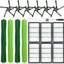 16 Pack Replacement Parts For iRobot Roomba s9 (9150) s9+ s9 Plus (9550) s Series Vacuum Cleaner, 2 Set Rubber Brushes,6 Side Brushes,6 HEPA Filters,2 Tools