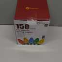 Brightown C9 Christmas Lights Outdoor, 114FT 150 LED Warm White String Lights with Timer, 8 Modes, Plug-in UL Listed Waterproof Connectable Christmas Tree Lights for House, Roof, Garden, Patio Decor