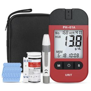 Hemoglobin Test Kit, Hemoglobin Meter with 25 Test Strips