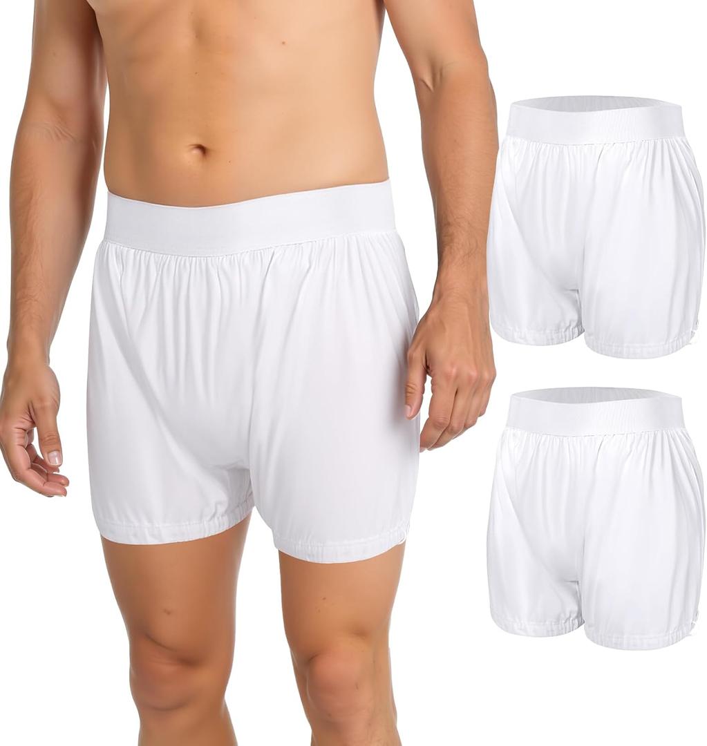 2-Pack Adult Diaper Covers for Incontinence Noiseless Waterproof Incontinence Underwear with Adjustable Leg Tabs Widened Waistband Design Protection for Long-Term Care & Daily Use (WhiteLarge)