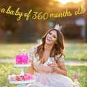 4 x UgyDuky Gold Glitter Happy Birthday Banner, 360 Months Party Decorations, Wall Door Banners for Women Men (30 Years old)