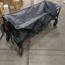 Timber Ridge 51.2'' Extended Collapsible Wagon Cart, 500LBS Heavy Duty Foldable Utility Wagon with Adjustable Handle, 400L Capacity Portable Cart with Cargo Net for Camping Sports Shopping-Grey