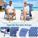 Suteck Beach Chairs for Adults 2 Pack, 6-Position Reclining Backpack Chairs | Lightweight Folding Tall Beach Chairs with Backpack Straps, Cooler Bag, Cup Holder, for beach, camping and outdoor use, Oversized