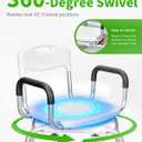 Shower Chair for Inside Shower - Swivel Shower Chair for Elderly and Disabled - Heavy Duty Shower Seat Bathtub with Arms for Handicap, HDB-788A