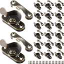 Hicarer 20 Pack Steel Window Sash Lock Casement Window Lock CTC 2", Windows Locks Security Replacement for Single/Double Hung Wood Windows(Antique Brass)