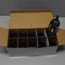 Mini Lantern with Flickering LED Candles Set of 10, Hewory Black Vintage Decorative Hanging Candle Lanterns for Halloween, Christmas, Wedding Decorations, Party, Table Centerpiece, Battery Included