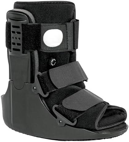 Jewlri Air Walking Boot, Fracture Boot Short Walker Protection Fits Left or Right Foot Ankle Support for Injuries Fractures Sprains Black Medium