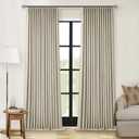 Taupe Blackout Linen Curtains 102 Inches Long for Bedroom Pinch Pleated Black Out Curtains Lined 2 Layers Memory Shape Noise Reducing Neutral Farmhouse Living Room Darkening Window Drapes
