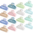 Yuxung 16 Pcs Large Acrylic Hair Claw Clips Bulk for Women Christmas Birthday Gift Fashion French Style Cute Hair Accessories Nonslip Hold Claw Clips for Thick Thin (Multicolor)