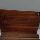 HOSHANHO Magnetic Knife Block 14 x 10 Inches, Double Sided Magnetic Knife Holder Rack for Kitchen Counter, Acacia Wood Magnetic Knife Storage Stand with Knife Sharpener