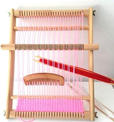 Mochiglory Wooden Weaving Loom Creative DIY Weaving Art 15.7 x 11.4 x 1.4 inches for Kids, Beginners and Experts