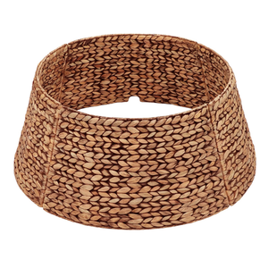 CENBOSS Rattan Christmas Tree Collar, Wicker Tree Skirt & Stand Base Cover (Brown Wash, 30 inch)