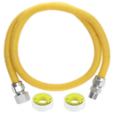 48" Flexible Gas Line Hose,Appliance Gas Line with Connector 1/2" MIP 1/2"FIP Fitting OD(1/2" ID) Gas Range Connector Kit for Stove,Gas Stove,Dryer,Water Heater By MIFLUS