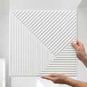 3D Wall Panels for Interior Wall Decor, PVC, White