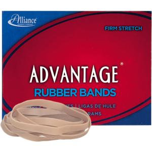 Alliance Rubber 26649 Advantage Rubber Bands Size #64, 1/4 lb Box Contains Approx. 80 Bands (3 1/2" x 1/4", Natural Crepe) Beige