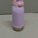 Ello Emma 14oz Vacuum Insulated Stainless Steel Kids Water Bottle with Straw and Built-in Carrying Handle and Leak-Proof Locking Lid for School Backpack, Lunchbox and Outdoor Sports (Lilac/Cashmere Pink)