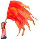 Wuchieal Consuming Fire Worship Flags, Holy Fire Worship Flag, Holiness Church Praise Dance Flags (Red&Yellow, Large)