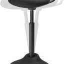 SONGMICS Ergonomic Wobble Stool, Height Adjustable Standing Desk Stool 23.6-33.3 Inches, Swivel Balance Chair with Non-Slip Base, Standing Chair, for Active Sitting, Office, Home, Ink Black UOSC02BK