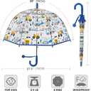 Kids Umbrella Clear Bubble Umbrellas for Rain,Safety Dome Windproof Umbrella for Kid Girls and Boys