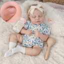 SCOM 20-Inch Reborn Baby Doll - Lifelike Silicone Baby Girl with Full Soft Vinyl Body, Washable & Poseable,  Safe Gift for Kids Ages 3+, Birthday/Christmas