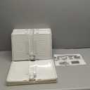 4 Tier Plastic Storage Bins with Lid 23QT, Stackable Storage Containers with Wheels, Folding Storage Boxes, Collapsible Storage Bins, Closet Organizers and Storage for Living Room,Office,Dorm (White)