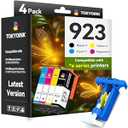 923 Ink Cartridges Combo Pack Replacement for HP 923 Ink Cartridges Work for OfficeJet Pro 8120 8122 8122e 8123 8124 8125 8130 8132 8134 8135e 8138e 8139e Printer Without Chip (4 Pack)