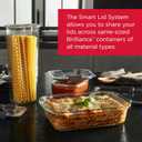 Rubbermaid Brilliance Glass Food Storage Containers, Assorted Sizes, Set of 9, BPA-Free, Leak-Proof, Clear
