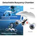 Sublue Mix Underwater Scooter with Action Camera Mount 30 Minutes 22lbf 131ft Waterproof Dual Motors Water Sports Pool Diving Snorkeling for Kids Adults Gray Battery Version (Mix AquaBlue)