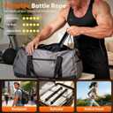Weighted Ropeless Battle Ropes, Heavy Duty Portable Cordless Battle Rope for Home Gym with Poster, Cordless Battle Rope with Storage Bag for Strength Training, Fitness Equipment for Men & Women(Black)