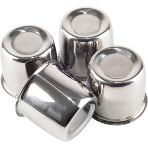 4Pcs 3.31" Push Through Wheel Center Caps Stainless Trailer Hub Cap for Truck SUV RV Wheel Rim (Fit 3.31" Bore 3.03" H Chrome)
