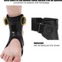 AFO Foot Drop Brace AFO Brace Drop Foot Orthosis for Hemiplegia Stroke Varus Foot Drop Improve Walking Gait, Effective Relieve Pain for Walking with Shoes, Lightweight & Invisible (Large, Right foot)