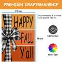 Fall House Yard Garden Flag 28 x 40 Inch Outside Double Sided Burlap Happy Fall Y'all Welcome Flag Farmhouse Holiday Patio Lawn House Outdoor Decorations