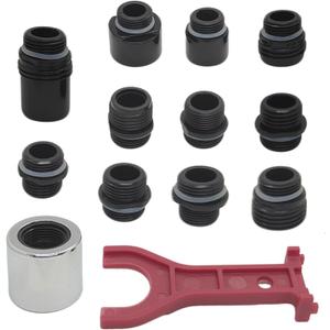 12PCS Kitchen Faucet Adapter Kit for Pull Down Sprayer Universal Sink Hose Attachment Adapters for Spray Head Replacement Faucet Nozzle Hose Connector Accessories Kit