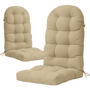 YEFU Adirondack Chair Cushion, Rocking Chair Cushions high Back, Thickened Patio Chair pad for Indoor and Outdoor, 49x20x4.7 inch, Beige, 2-Pack