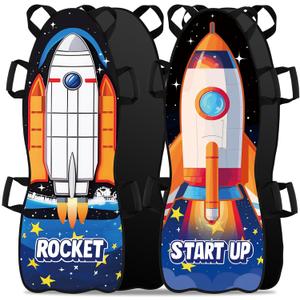 2 Pcs 45" Large Foldable Snow Sled for Kid Adult Toboggan with Reinforced Bottom Sturdy Fabric Stitching Ergonomic Handle Fits 2 Kid or 1 Adult Portable Winter Sled for Family