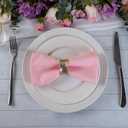 Pink Polyester Linen Blended Thin Dinner Cloth Napkins - Set of 12 (40 x 40 cm) - for Wedding Parties Events & Home Use (Pink)