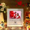 Qunclay Engagement Gifts for Couple 2025 Heart Thumbprint and Ink Kit Engagement Picture Frame Personalized Wedding Gifts for Couples The Best Is Yet to Come Photo Picture Frame 4x6