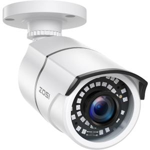 ZOSI 2MP 1080p Security Camera Outdoor Indoor (Hybrid 4-in-1 CVI/TVI/AHD/960H Analog CVBS), Night Vision, Weatherproof Surveillance CCTV Bullet Camera