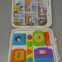 Toddler Montessori Toy Busy Board for 1-2 Year Old Boys Girls Gift, Baby Toy 12-18 Months, Musical Learning Educational Toys for 1 Year Old, 1st Birthday Baby Boy Girl Gifts (Orange)