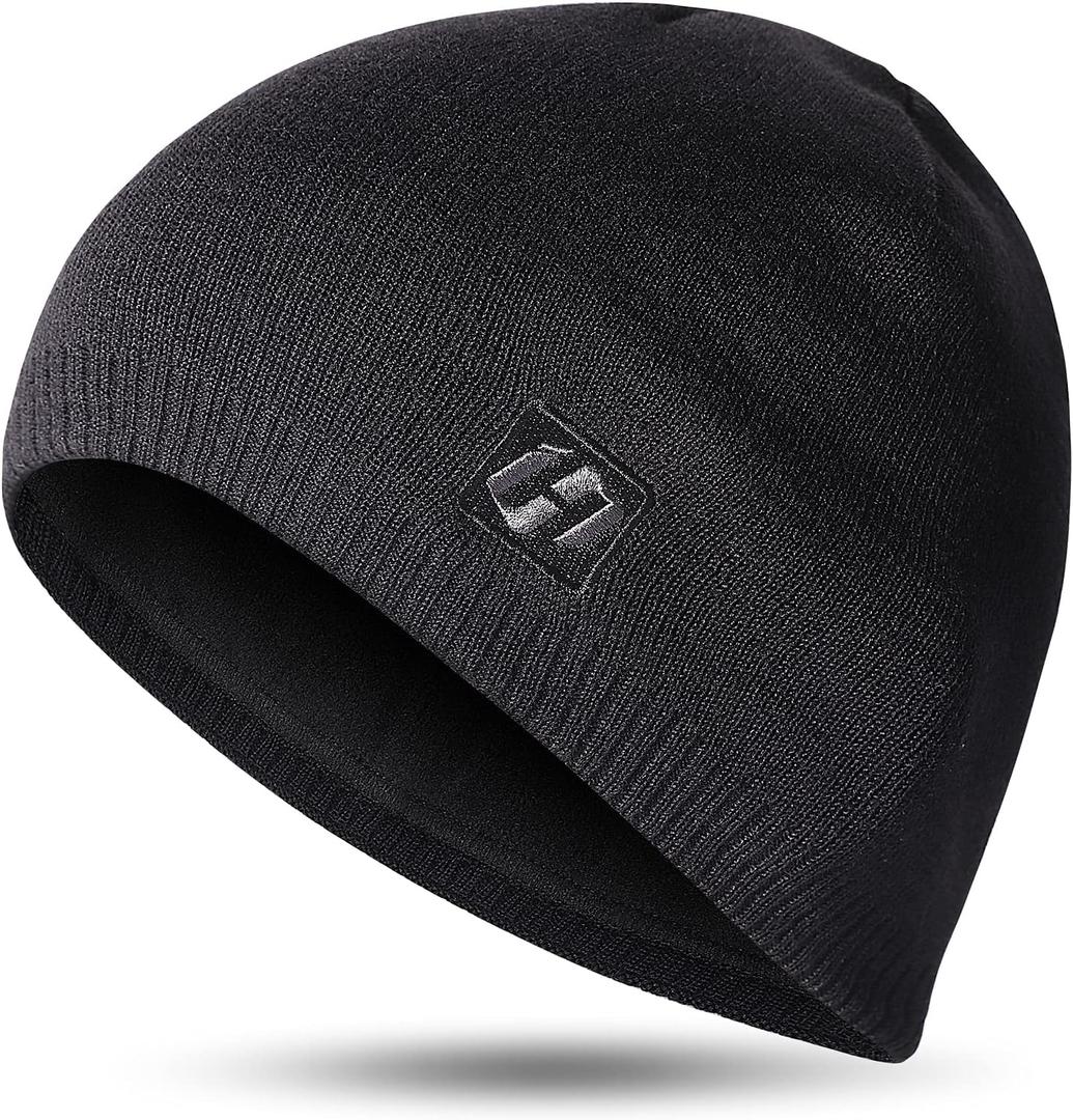 HASAGEI Beanie Hats for Men & Women, Winter Knit Beanie Hat, Warm Soft Beanies for Outdoor Work, Running, Hiking, Skiing (Black)