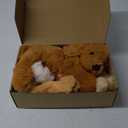 HyDren Nurturing Dog Stuffed Animal Sets Soft Cuddly Golden Retriever Plush Toys Nursing Mommy Dog with 4 Stuffed Baby Puppies for Kids Birthday Christmas Party Favor Gifts (Golden Retriever)