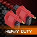 ENA Red Ignition Coil Pack Compatible with Chrysler Dodge Jeep Cherokee Wrangler Plymouth Sundance Acclaim Voyager Stratus B150 B250 B350 B2500 B3500 W150 W250 Replacement for UF97 5C1707 56027965