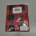 Juegoal 32 Inch Christmas Tree Skirt, Soft Red and Black Plaid Christmas Tree Mat for Xmas Party Decoration, Merry Christmas Base Cover for Christmas Tree Holiday Decor